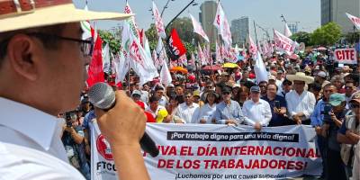 CGTP movilizó a miles de trabajadores en el Primero de Mayo