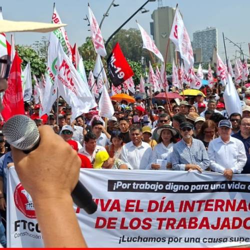 CGTP movilizó a miles de trabajadores en el Primero de Mayo